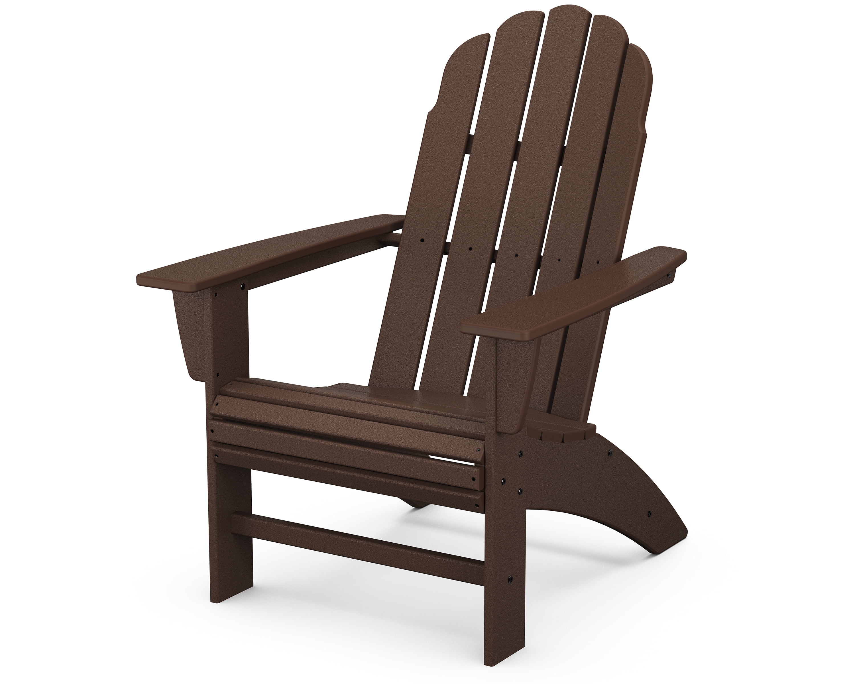 POLYWOOD Vineyard Curveback Outdoor Adirondack Chair in Mahogany