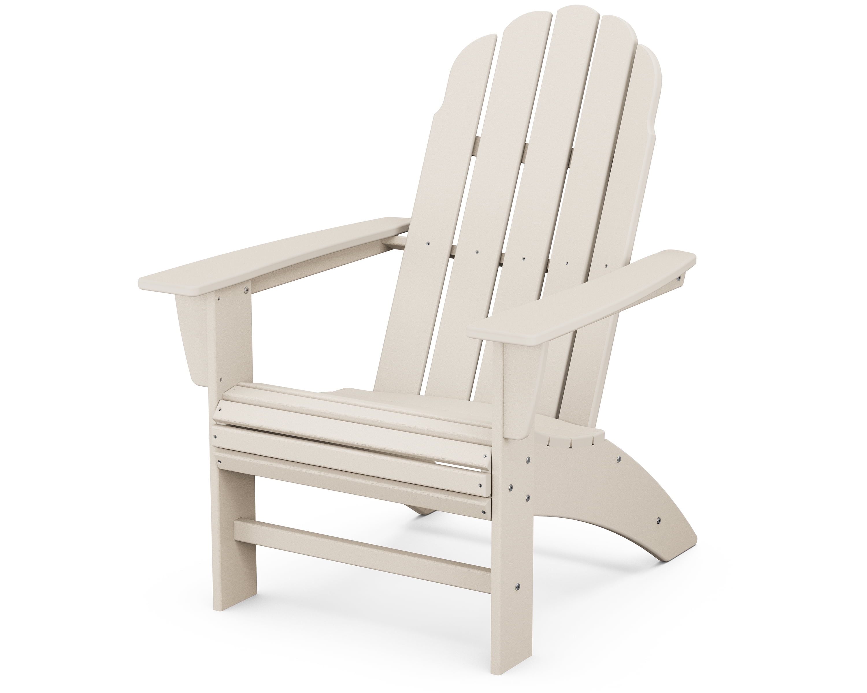 POLYWOOD Vineyard Curveback Outdoor Adirondack Chair in Sand
