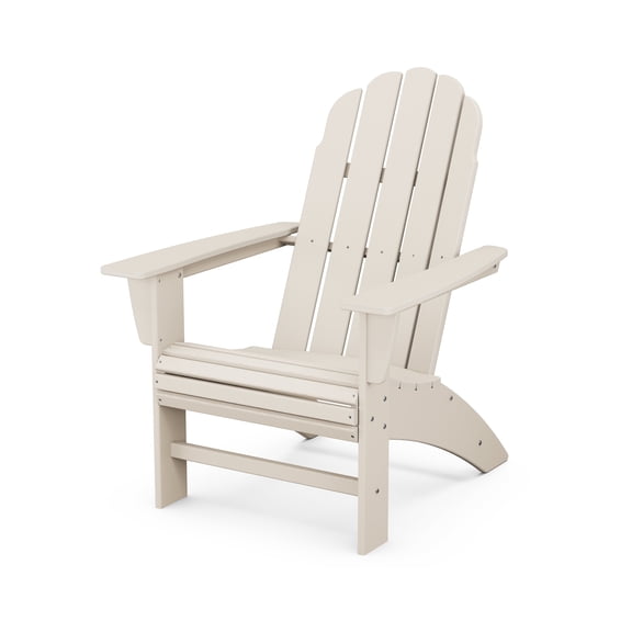 POLYWOOD Vineyard Curveback Outdoor Adirondack Chair in Sand