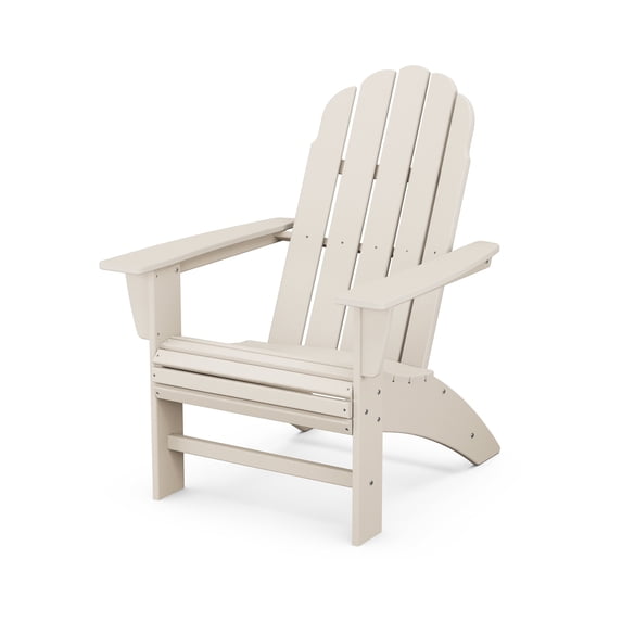 POLYWOOD Vineyard Curveback Outdoor Adirondack Chair in Sand