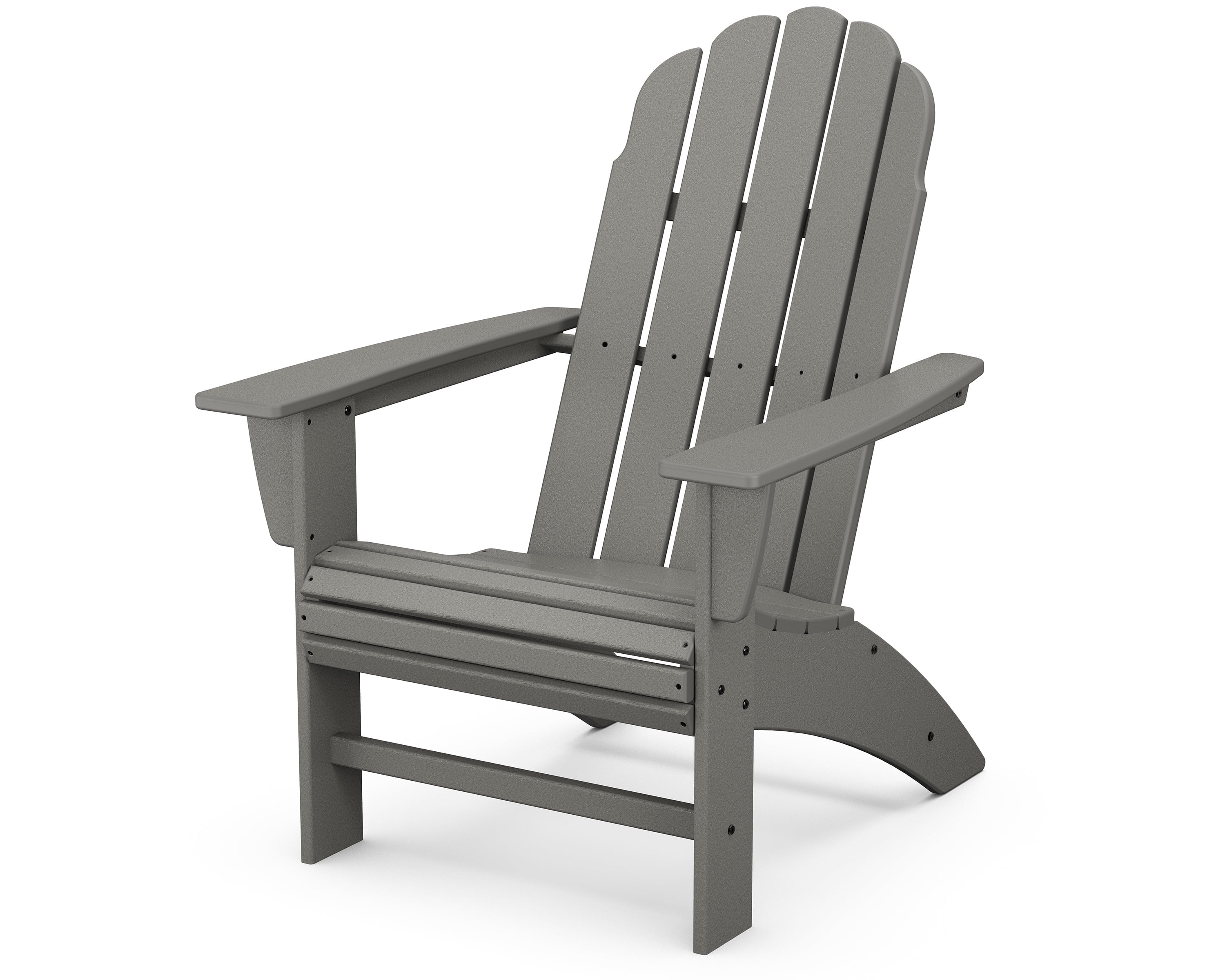 POLYWOOD Vineyard Curveback Outdoor Adirondack Chair in Slate Grey
