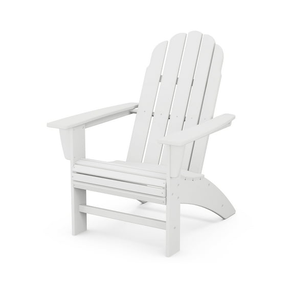 POLYWOOD Vineyard Curveback Outdoor Adirondack Chair in White