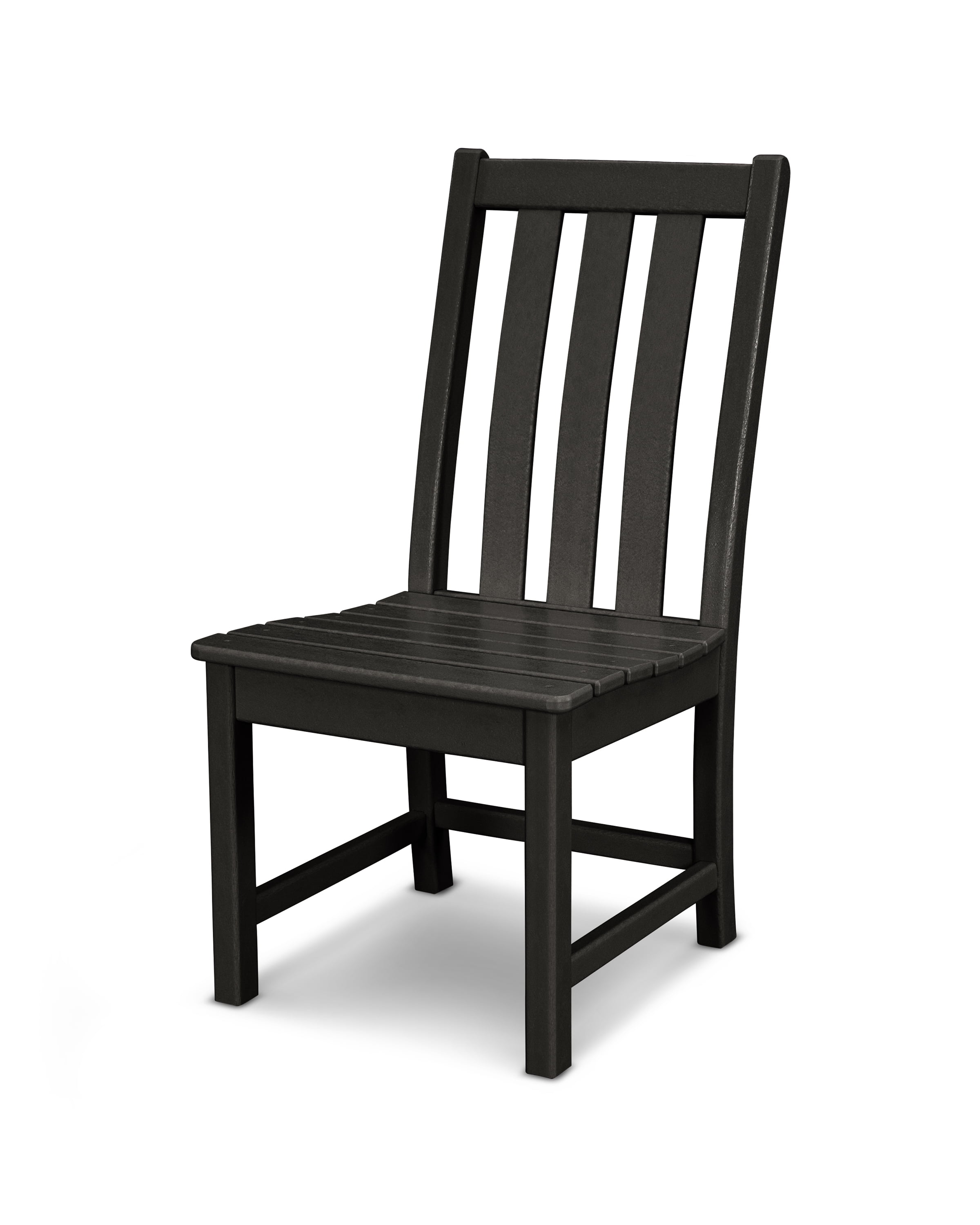 Black Polywood Vineyard Outdoor Dining Side Chair