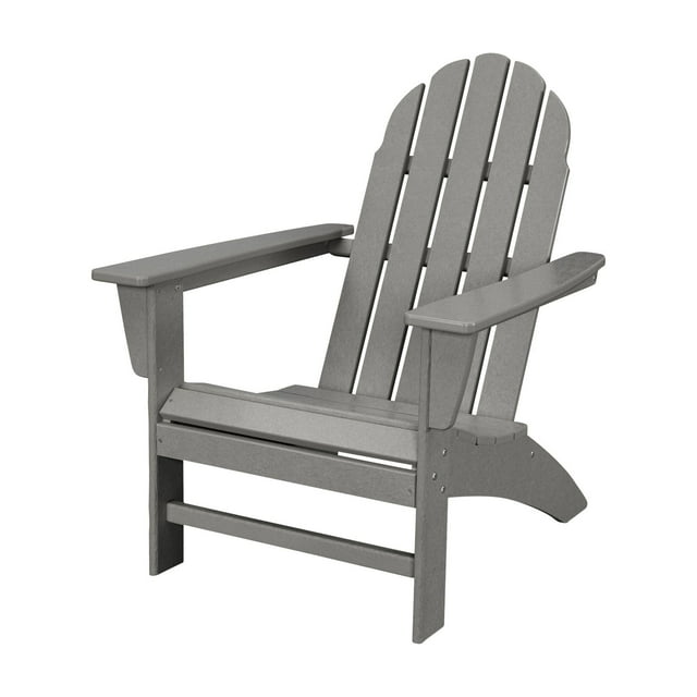 POLYWOOD Vineyard Outdoor Adirondack Chair in Slate Grey