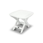 POLYWOOD Yacht Club 21 x 18 Side Table in Classic White