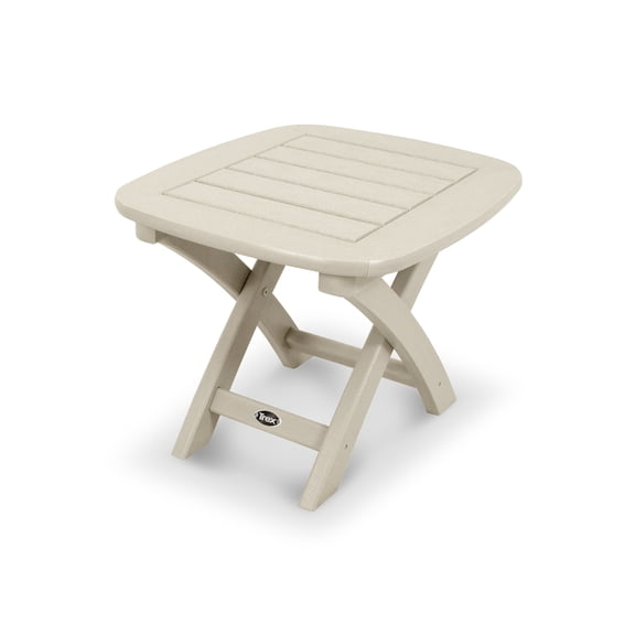 POLYWOOD Yacht Club 21" x 18" Side Table in Sand Castle