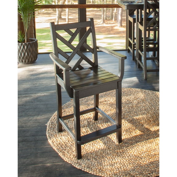 POLYWOOD® Chippendale Counter Height Arm Chair