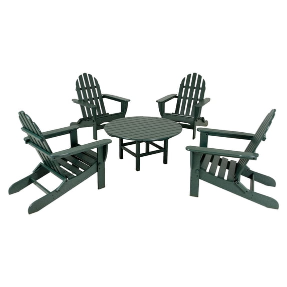 POLYWOOD® Classic Adirondack 5 pc. Conversation Group