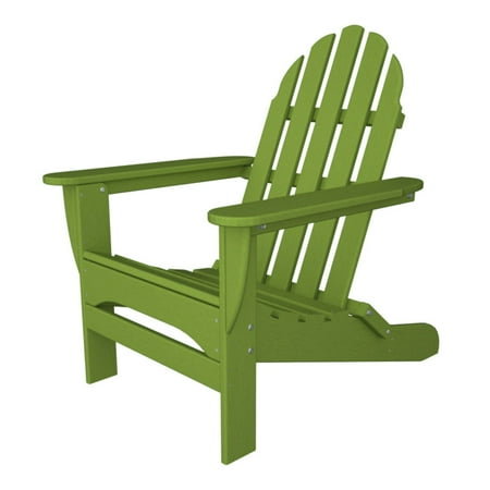 Polywood Classic Folding Adirondack Chair in Lime