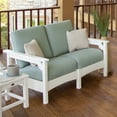 thumbnail image 1 of POLYWOOD&reg; Club Settee - White / Spa, 1 of 4