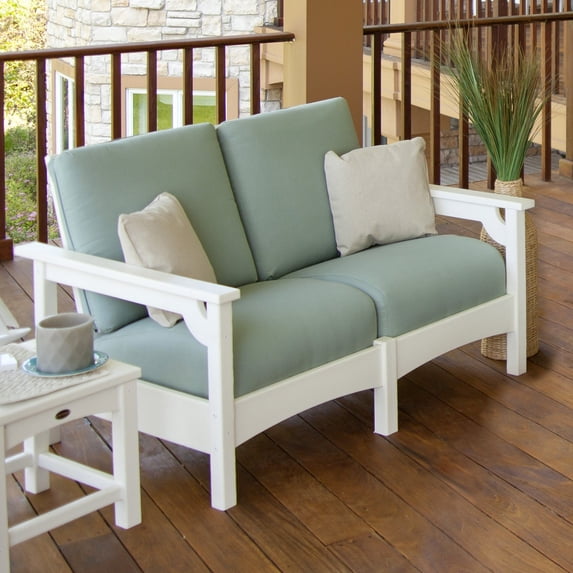 POLYWOOD® Club Settee - White / Spa