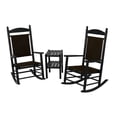 thumbnail image 1 of polywood 3-piece jefferson woven outdoor rocking chair & side table set, 1 of 5