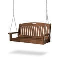 thumbnail image 1 of POLYWOOD&reg; Nautical 4 ft. Recycled Plastic Porch Swing - Teak or Slate Gray, 1 of 5