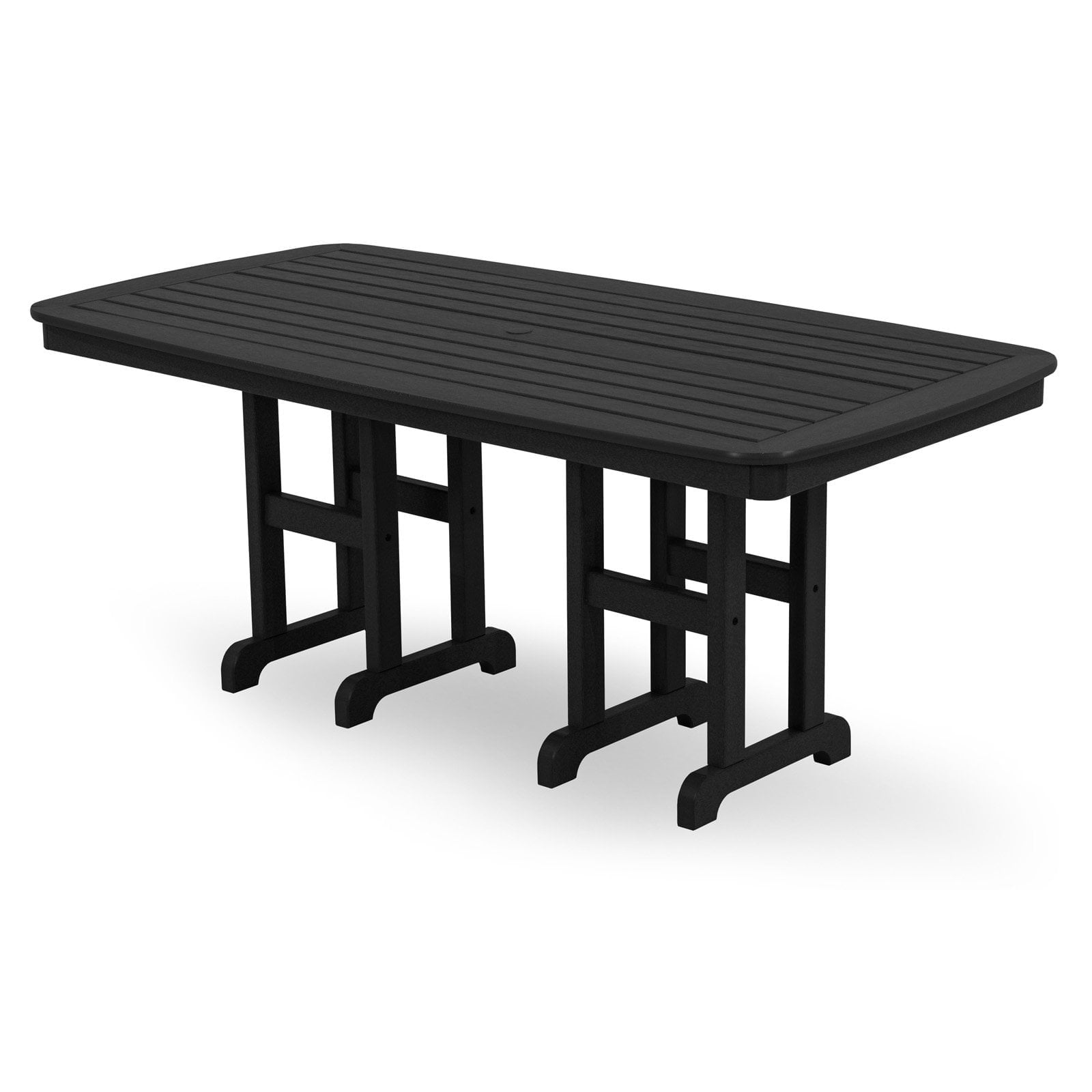 Black Polywood Nautical 72" Outdoor Dining Table