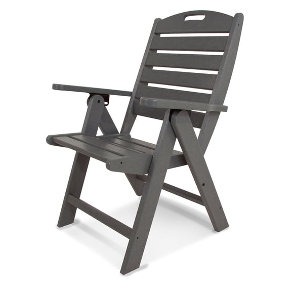 POLYWOOD® Nautical Recycled Plastic Highback Patio Chair