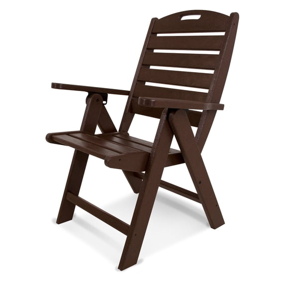 POLYWOOD® Nautical Recycled Plastic Highback Patio Chair
