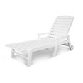 thumbnail image 1 of POLYWOOD&reg; Nautical Stackable Wheeled Chaise with Arms, 1 of 3