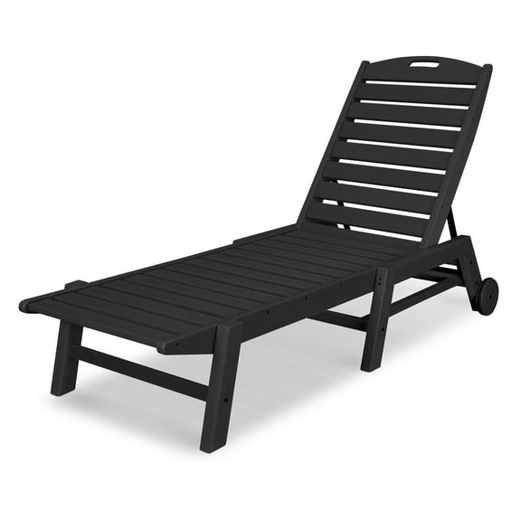 POLYWOOD® Nautical Stackable Wheeled Chaise