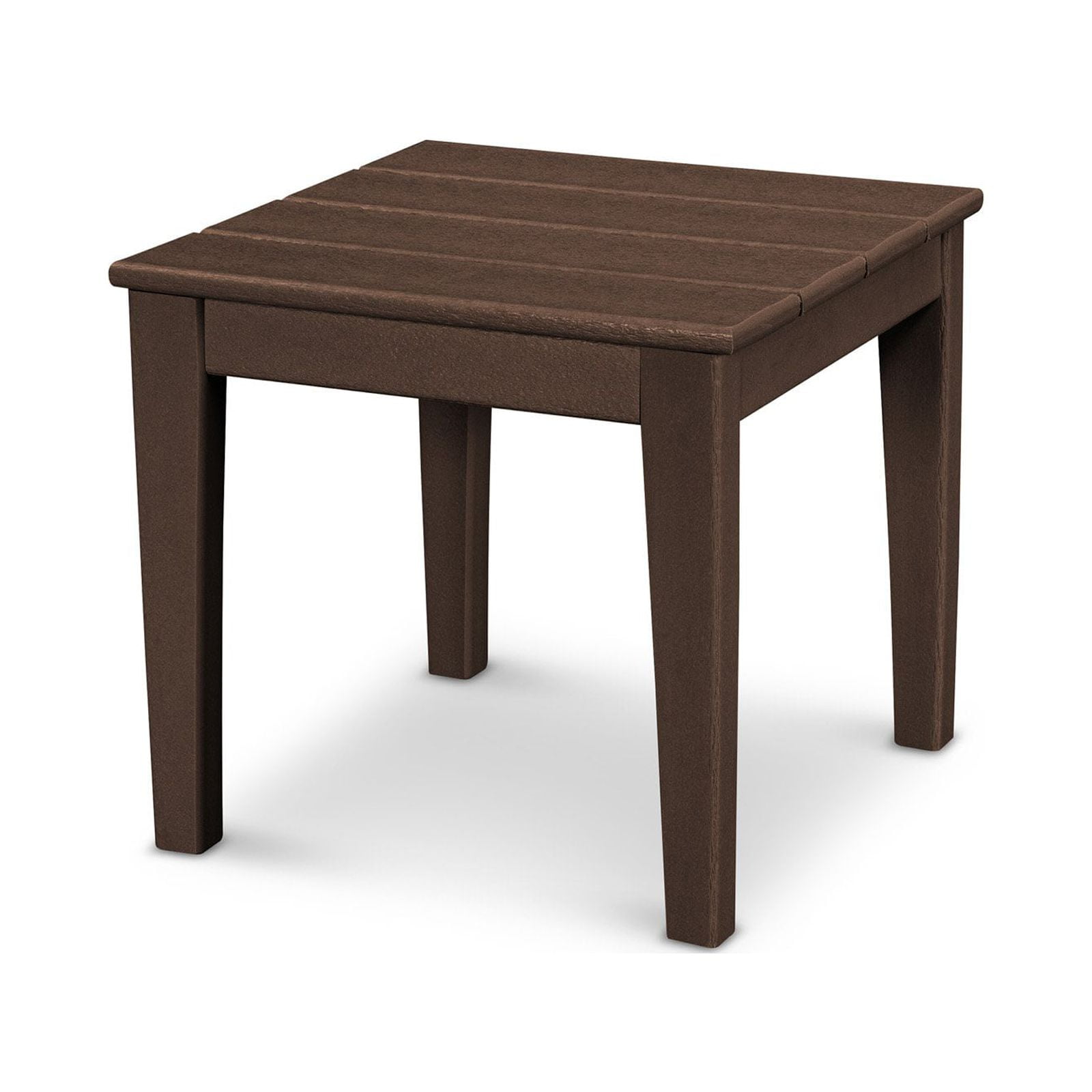 Mahogany 18" Square Outdoor End Table with Tapered Legs