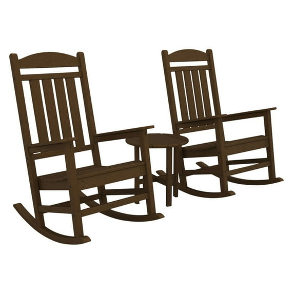 POLYWOOD® Presidential Recycled Plastic 3 pc. Rocker Set with Round Side Table