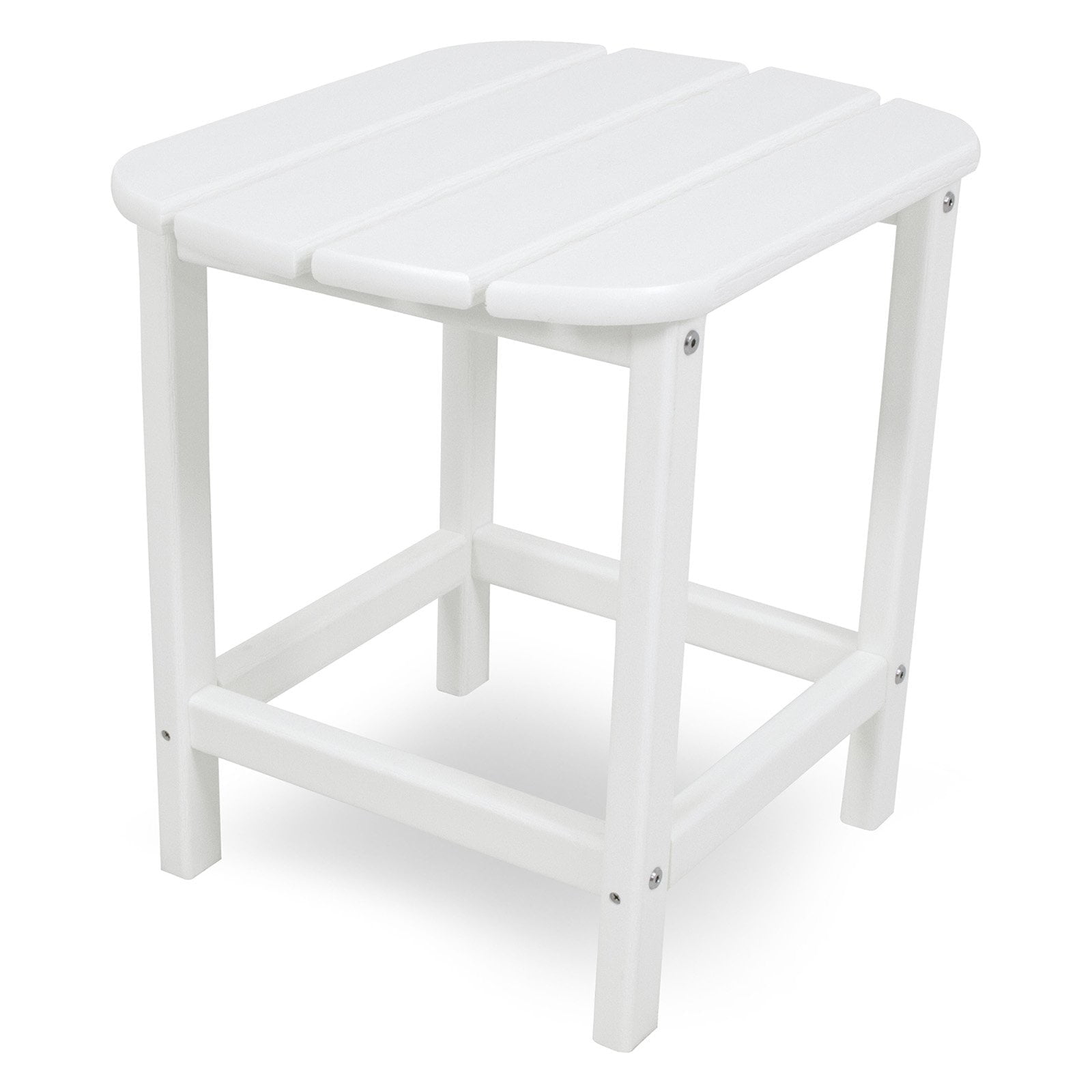 White Recycled Plastic 18" Outdoor Side Table