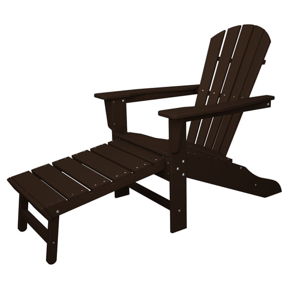 POLYWOOD® South Beach Ultimate Adirondack Chair with Hideaway Ottoman