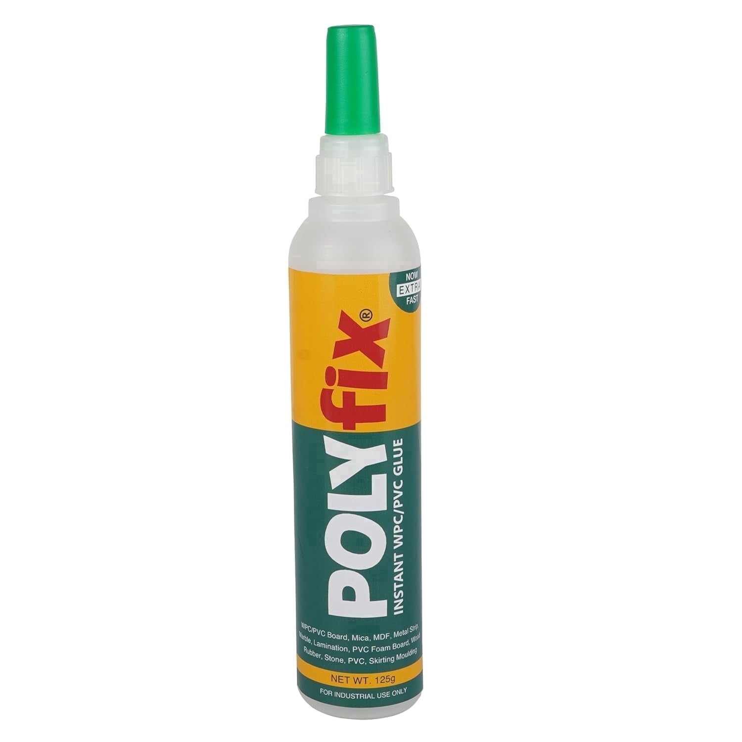 POLYFIX WPC/PVC Glue, Gels, Strong Bond, Quick Setting, Clear, 125g