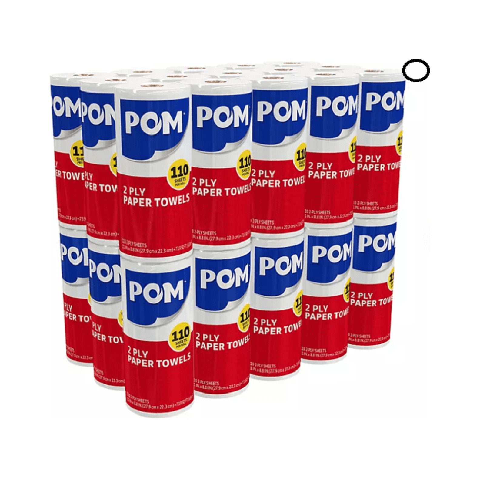 POM Individually Wrapped 2-Ply Paper Towels (110 sheets/roll, 30 rolls ...