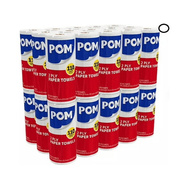 POM Individually Wrapped 2-Ply Paper Towels (110 sheets/roll, 30 rolls ...
