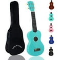 thumbnail image 1 of POMAIKAI Soprano Ukulele  for Beginners, 21 Inch Hawaii Guitar Wood Kids Ukelele with Gig Bag (Light-Blue), 1 of 7