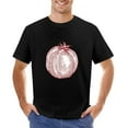 thumbnail image 1 of POMEGRANATE Vintage T-shirt Mens Cotton Classic Crewneck Short Sleeve Tees Unisex Black XL, 1 of 2