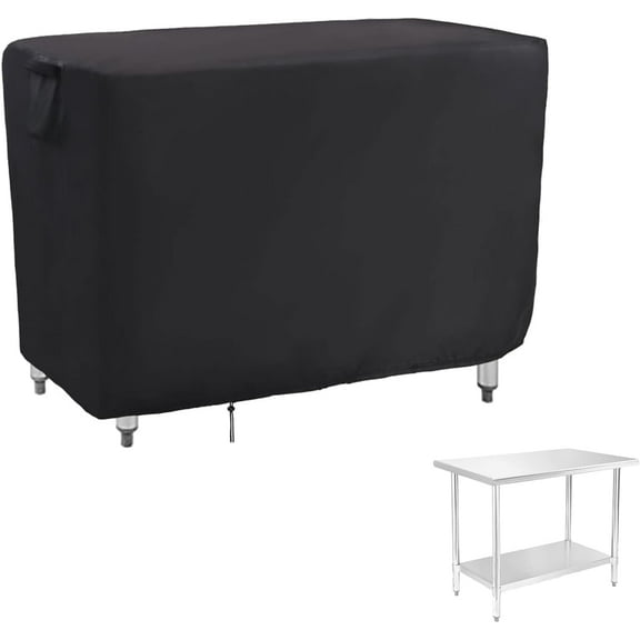 POMER 36 Inch Outdoor Prep Table Cover,Waterproof Patio Stainless Steel Table Work Covers