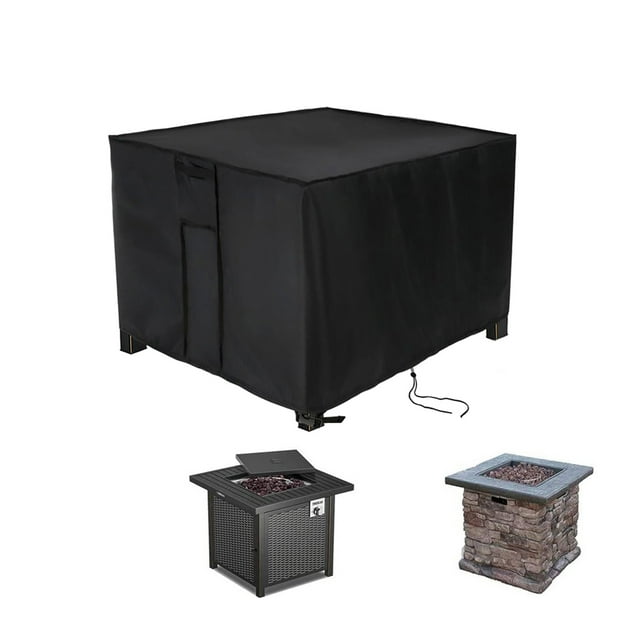 POMER Fire Pit Cover, 28inch Square Fire Table Cover Waterproof Ourdoor