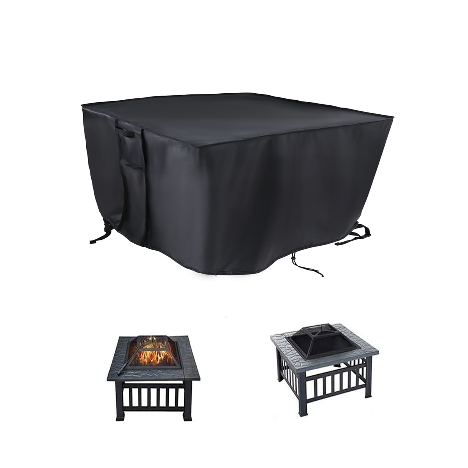 POMER Fire Pit Cover, 32x32 inch Waterproof Square Outdoor Firepit