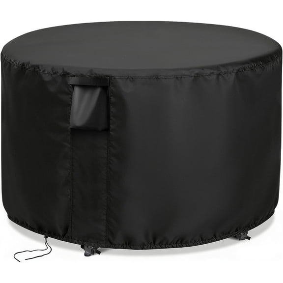 POMER Patio Furniture Covers Round, 48 Inch Waterproof Outdoor Round Table Covers
