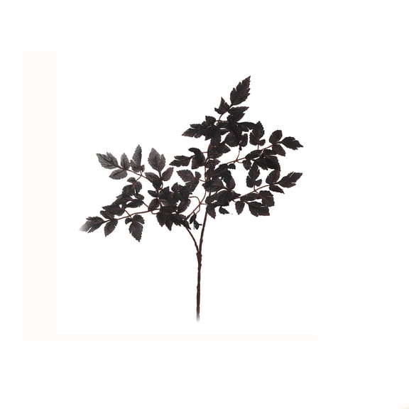 POMOMOP Faux Maple Leaf Branches 31.5 Inch, Thanksgiving Artificial Maple Branches, Dark Brown Faux Foliage for Fall Home Vase Decor