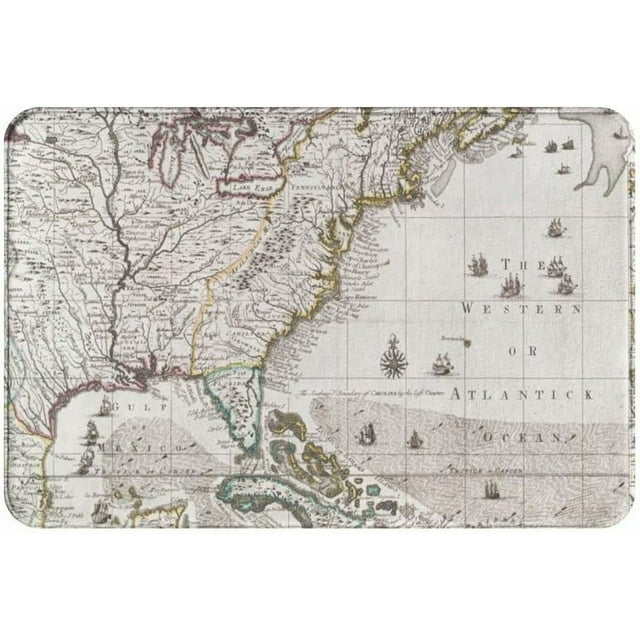 POMOTER A Vintage Map of British Empire Doormat Rug Carpet Mat Footpad