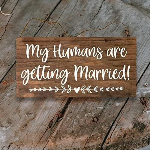 POMOTER My Humans are Getting Married Sign Ring Bearer Sign,Wedding ...