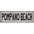 thumbnail image 1 of POMPANO BEACH Vintage Look Rustic Metal City State Sign 6 x 18 High Gloss Metal 206180041369, 1 of 1