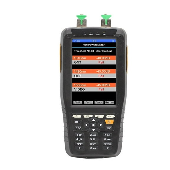 PON Optical Power Meter+VFL High Precision Network Detector FTTH Online Tester Pon Test Instrument 1310/1490/1550nm ,Easy Use