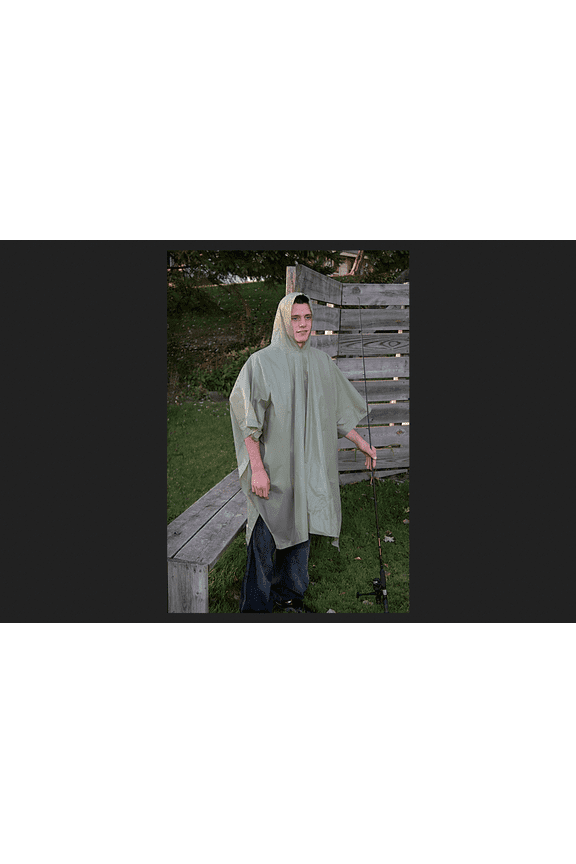 PONCHO VINYL 50"X80"OLIV (Pack of 1)