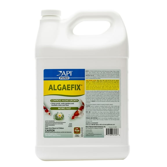 API Pond ALGAEFIX 1 Gallon Bottle Algae Control Solution for Ponds and Fountains