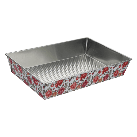 PONDER 1Pc Tinplate Baking Tray Printed Bread Toast Baking Plate (Assorted Color)