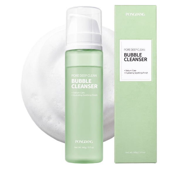 PONGDANG Pore Deep Clean Bubble Cleanser Foaming Face Wash for Sensitive and Acne-Prone Skin