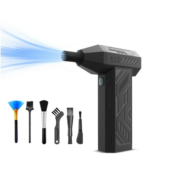 PONGUI Mini Functional Compressed Air Duster with Battery Charger, 110,000 RPM, Type-C, 3-Speed Adjustable, for Office & Home