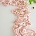 thumbnail image 1 of PONPRNGY 1 Pack Cheesecloth Table Runner 35x157 Inch Long Gauze Cheese Cloth Wrinkled Sheer Table Runner for Wedding Reception Birthday Party Table Decoration, 1 of 6