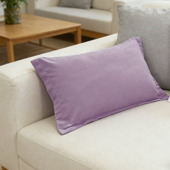 PONPRNGY 1 Pack Solid Color Cotton Quilted Pillow Pillow Cover, Standard Size, 19 x 29 Inch