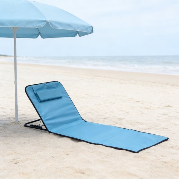 PONPRNGY 1 Pcs Beach Mat Camping Chair, Portable Foldable Reclining Lounges with Adjustable Backrest for Sand Sunbathing Picnic