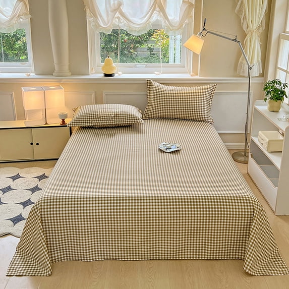 PONPRNGY 1 Pcs Floral Sheet, Vintage Botanical Flower and Leaves Patterned Bed Sheets, Soft, Breathable Microfiber Sheets with Deep Pocket, Non-Slip Fitted Sheets & Pillowcases