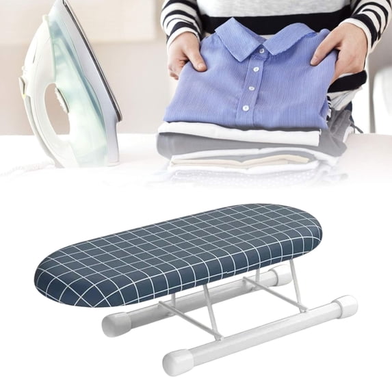 PONPRNGY 1 Pcs Mini Ironing Board Tabletop, Portable Folding Small Ironing Board, Compact Travel Iron Board for Sleeves, Collars and Small Areas